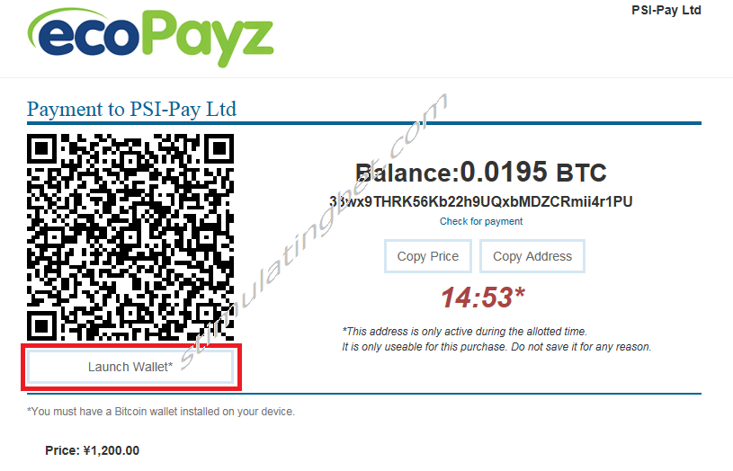Ecopayz(エコペイズ)へ仮想通貨での入金